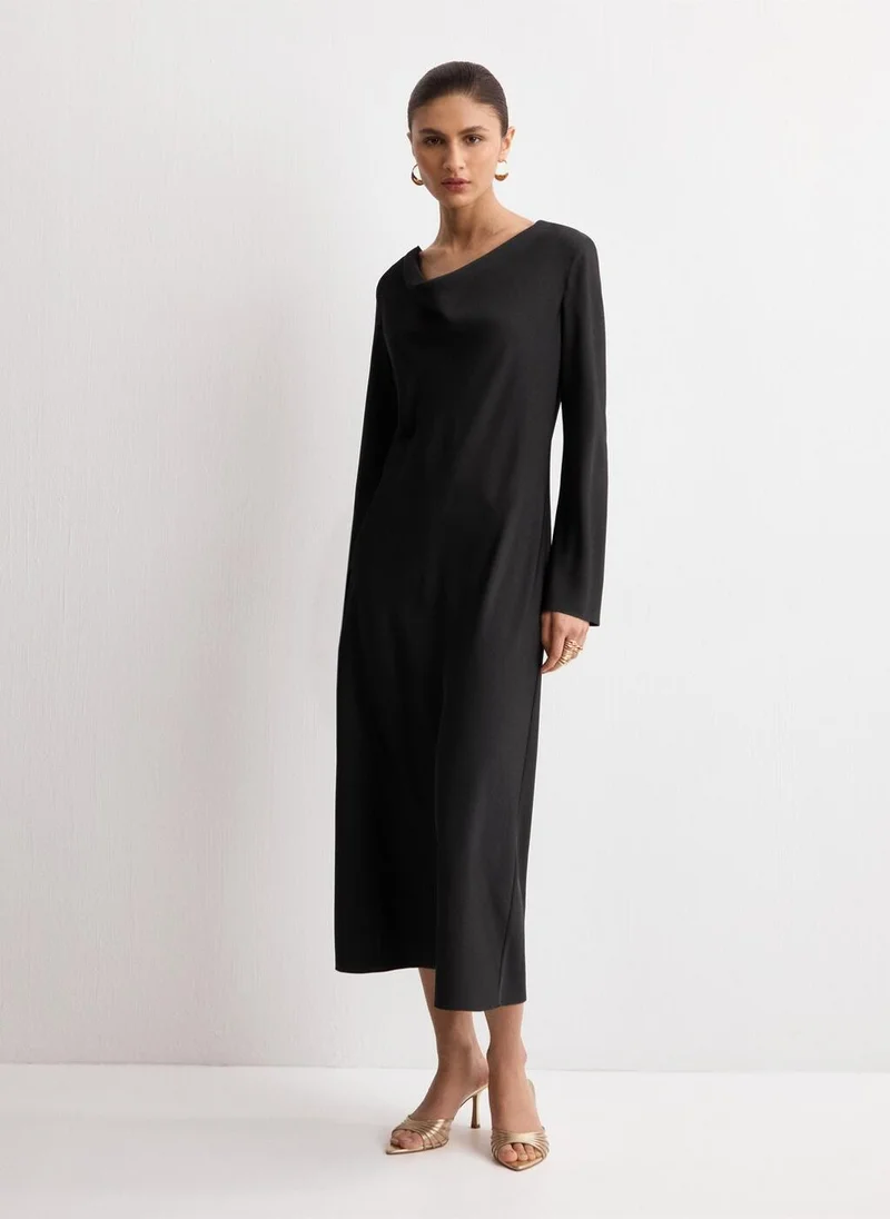 مانجو Long dress with draped neck